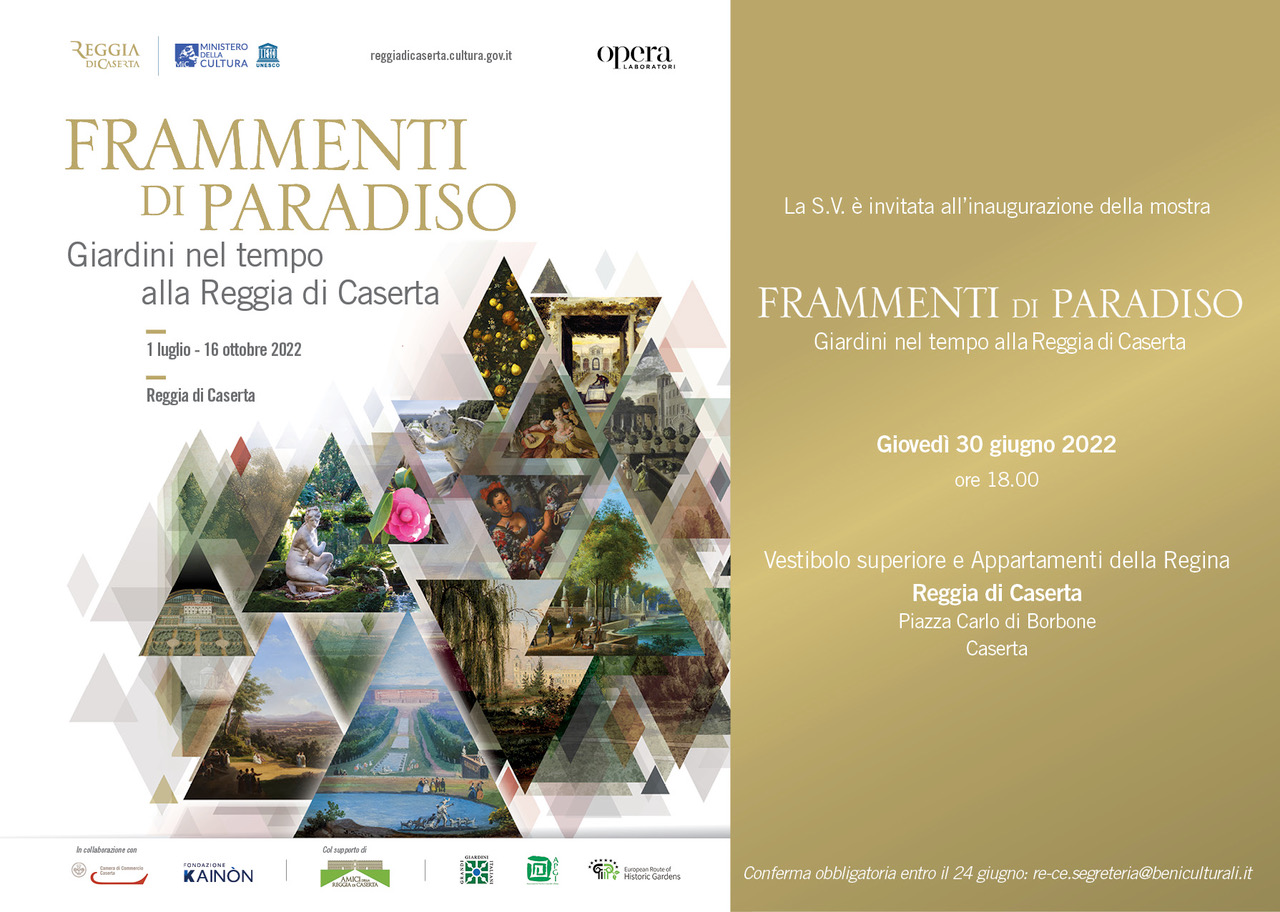 Frammenti di Paradiso - Giardini nel tempo alla Reggia di Caserta, 30 giugno h. 18.00