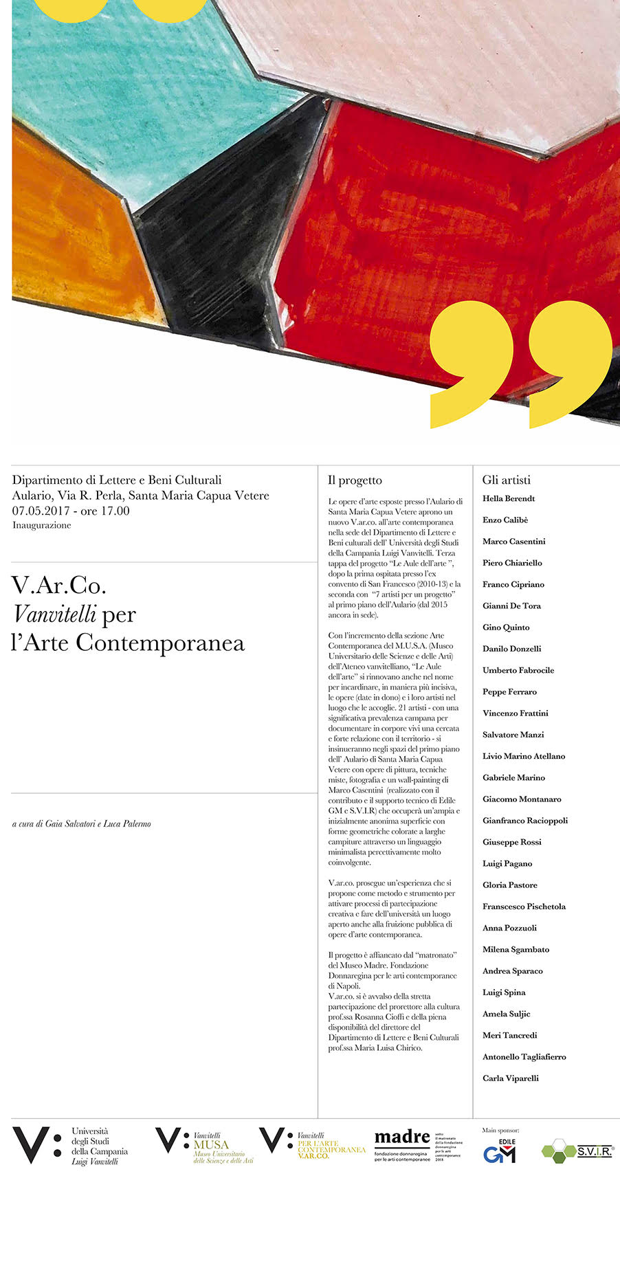 Arte contemporanea all'Università Vanvitelli